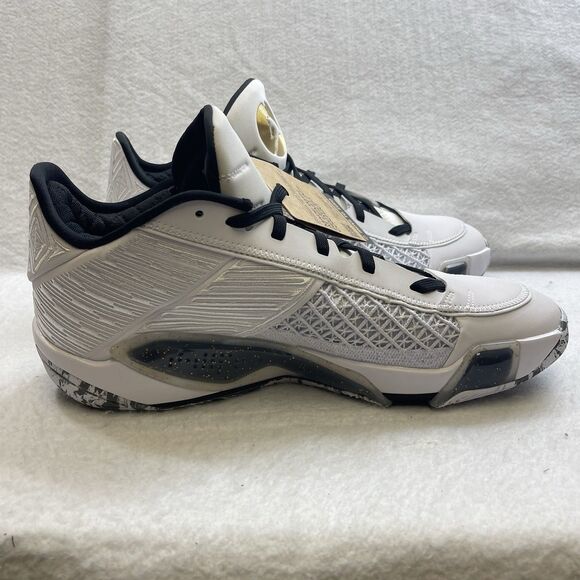 Nike Basketball Sneakers Men 11 White Black Gold Air Jordan XXXVIII 38 Low Shoes - Picture 5 of 12